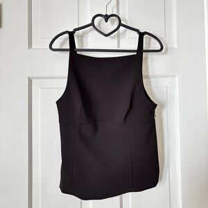 Zara black open back bow top